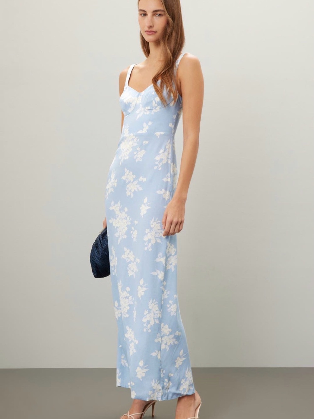 Reformation Reverie Dress, blue floral